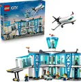 Produktbild: LEGO City Flughafen mit Flugzeug - Spielzeug Miniatur Modellbau mit Terminal, Flugzeug, Schlepperfahrzeug, Fluggastbrücke, 9 Minifiguren & Zubehör - Geburtstagsgeschenk für Jungen ab 8 Jahren - 60502