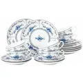 Produktbild: Seltmann Weiden Teeservice, Weiß, Blau, Keramik, 18-teilig, Rund, 1x1x1 cm, Essen & Trinken, Geschirr, Geschirr-Sets