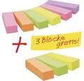 Produktbild: Post-it® Haftnotizblock Post-it Haftstreifen 670-6+3 15 mm x 50 mm Neonpink, Neongrün, Neonge