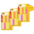 Produktbild: 3x Post-it Haftstreifen Page Marker Promotion 6x 100 + 3x 100 gratis neonfarben