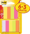 Produktbild: Post-it Haftstreifen Page Marker Promotion 6 x 100 + 3 x 100 gratis neonfarben