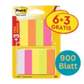 Produktbild: Post-it Haftstreifen Promotion Pagemarker 6 x 100 + 3 x 100 gratis neonfarben