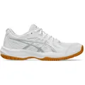 Produktbild: ASICS UPCOURT 6 Hallenschuhe Damen in white-pure silver, Größe 41 1/2 HW 2025