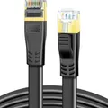 Produktbild: Ddmall CAT 8 Ethernet Kabel Flach 0,5m Schwarz Hochgeschwindigkeit Netzwerkka...