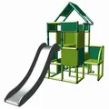 Produktbild: Moveandstic 6013 - großer Spielturm Lisa mit Rutsche und kleinen Anbau (apfelgrün-grün)