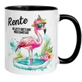 Produktbild: Tasse Rente | Flamingo & Spruch | Rente - Ab jetzt gibt’s nur noch Samstage