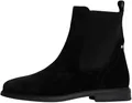 Produktbild: Tommy Hilfiger Damen Chelsea Boots Flag aus Wildleder, Schwarz (Black), 37