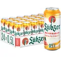 Produktbild: Lübzer Naturradler Grapefruit, Radler Dose (24 x 0,5 L), Dosenbier Biermischgetränk - Alster - Bier