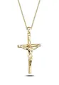 Produktbild: Elli Kette mit Anhänger Kreuz Jesus Kruzifix Schmuck Geschenk 925 Silber, Kreuz