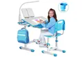 Produktbild: JOYLDIAS Kinderschreibtisch Schülerschreibtisch höhenverstellbar mit Lampe Stuhl und Schublade, Tischgröße: 66,4 x 49 x (54 - 76) cm