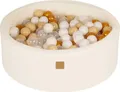 Produktbild: MeowBaby Bällebad Pool Babyspielplatz Ball Bad 90x30cm Bälle Gold Beige Weiß82