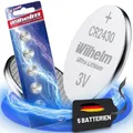 Produktbild: 5 x Wilhelm CR2430 Batterie CR 2430 Lithium Knopfzelle 3V Blister DL 2430