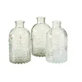 Produktbild: Boltze Vase Country 3-teilig (Blumenvase für Tischdekoration, Glas-Vase für Blumen, Durchmesser 5,5 cm, Klarglas, Höhe 12 cm) 4019400, Klar