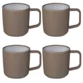 Produktbild: ABS Tassenset non-slip elegante Farben 4 Tassen á 350 ml braun weiß Geschirr