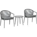 Produktbild: Outsunny - Bistroset - 58Lx62Wx78Hcm - Hellgrau