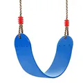 Produktbild: Braoses Elastischer Kinderschaukel Farbe Eva weichen Bord U-Schaukel Brettschaukel Schaukelsitz Schaukelbrett belastbar bis ca. 150Kg Schaukel für Kinder Garten Outdoor (Blue)