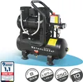 Produktbild: STAHLWERK Kompressor mit 10 L Tank (ST-110 Pro) – ölfrei & leise, 8 bar, Silent-Druckluftkompressor mit Brushless-Motoren, 1,97 PS, 1,45 kW, 250 l/min