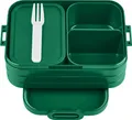 Produktbild: Mepal Brotdose Midi - Bento Box für 2 Sandwiches oder 4 Brotscheiben - Lunchbox für kleine Snacks & Reste - Erwachsene Essenbox mit Fächern - Vivid green