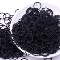 Produktbild: 1000 Stück schwarz Mini Elastische Haargummis bänder Mini Haarbänderf ür Kind...