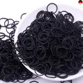 Produktbild: 1000 Stück schwarz Mini Elastische Haargummis bänder, Mini Haarbänderf ür Kin