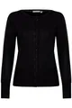 Produktbild: fransa FRZubasic Damen Strickjacke Feinstrick Cardigan Strickcardigan mit Rundhalsausschnitt und Knopfleiste, Größe:2XL, Farbe:(NOOS) Black (60096)