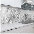 Produktbild: Rodnik Küchenrückwand Pusteblumen, ABS-Kunststoff Platte Monolith in DELUXE Qualität mit Direktdruck grau 300 cm x 60 cm