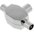 Produktbild: 69914 InLine Antenne T-Verteiler für TV 1x Koax Buchse an 2x Stecker ~D~