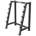 Produktbild: GORILLA SPORTS® Hantelständer - für Langhantelstangen, 5 Ablagen, bis 500 kg Belastbar, aus Stahl, Schwarz/Weiß- Hantelablage, Langhantel Rack, Hantel Ständer, Krafttraining (Schwarz)