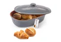 Produktbild: RÖMERTOPF Römertopf Brottopf oval MAXI 6,5 Liter - Keramik Brotkasten, (Set), aus Naturton