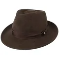 Produktbild: LIERYS City Filzhut Wollfilzhut Damen Herren Wasserabweisend Packable Bogarthut Fedora Sommer Winter Dunkelbraun L (58-59 cm)