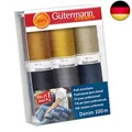 Produktbild: Gütermann creativ Nähfaden-Set mit 6 Spulen Profi-Jeansfaden Denim 100 m in den