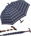 Produktbild: iX-brella Stockregenschirm Stützschirm mit Holzgriff - höhenverstellbar, sehr stabil, im klassischen Design