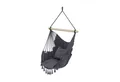 Produktbild: QLS Hängesessel 130x100 cm mit 2 Kissen bis 200 kg Graphit, Hängestuhl Boho-Stil 130 x 100 cm