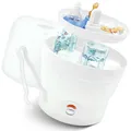 Produktbild: Babyruf BS 29 Sterilisator für Babyflaschen | Dampfsterilisator & Vaporisator | bis zu 6 Flaschen | Einfache Bedienung | Baby Erstausstattung Neugeborene | Flaschenreiniger | Baby Zubehör | weiß