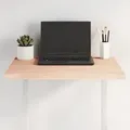 Produktbild: vidaXL Tischplatte 60x40x2 cm Massivholz Eiche Unbehandelt Baumkante