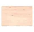 Produktbild: vidaXL Tischplatte Tischplatte 60x40x2 cm Massivholz Eiche Unbehandelt Baumkante (1 St)