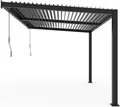 Produktbild: Sojag Terrassendach Terrassenüberdachung Hana 1013 Schwarz, BxT: 399x305 cm, Mit individuell verstellbaren Lamellen