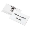 Produktbild: DURABLE Hinweisschild DURABLE 8610 Namensschild Kombiklemme 90x54mm transp. - 5 Stück