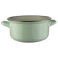 Produktbild: Riess, 0281-006, Kasserolle mit Chromrand 22, CLASSIC - BUNT/PASTELL, Farbe Nilgrün, Durchmesser 22 cm, Höhe 10.5 cm, Inhalt 3.0 Liter, Emaille, OHNE DECKEL, Deckel optional, Kochtopf, Induktion
