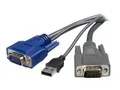 Produktbild: StarTech.com 1,8m ultradünnes USB VGA 2-in-1-KVM-Kabel - Tastatur- / Video- / Maus- (KVM-)