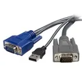 Produktbild: SVUSBVGA6 StarTech.com 1 8 m schlankes 2-in-1 USB VGA KVM-Kabel Schwarz A +  ~D~