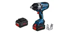 Produktbild: Bosch Professional 18V System BITURBO Akku Drehschlagschrauber GDS 18V-1050 H (inkl. Leiterclip, 2x ProCORE 18V 5.5Ah, Schnellladegerät GAL 1880 CV, Einlage, L-BOXXN)
