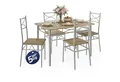 Produktbild: Casaria Essgruppe Paul, (5-tlg), Esstisch mit 4 Stühlen für Esszimmer Küche 5tlg. Sitzgruppe Robust