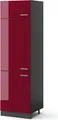 Produktbild: Vicco Kühlumbauschrank R-Line, 60 cm, Rot Hochglanz/Anthrazit