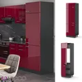 Produktbild: Küchenschrank Kühlumbauschrank 60 cm R-Line Bordeaux Hochglänzend Vicco