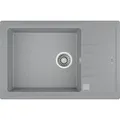 Produktbild: TEKA Tegranite-Einbauspüle mit einem Becken und Abtropffläche STONE 60 S-TG 1B 1D AUTO WST METALLIC GREY, Ref. 115330035 - Grau
