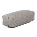 Produktbild: Bodhi Yoga Bolster SALAMBA | Maharaja Collection | Rechteckiges Yogakissen | Waschbarer Bezug aus Baumwolle mit Dinkelfüllung | Zubehör für Restorative und Yin Yoga | RAJA/Taupe, Silber