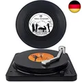Produktbild: Untersetzer Gläser, Valdivia Design Retro Vinyl Schallplatte mit Basis und