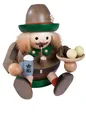 Produktbild: Richard Glaesser Räuchermännchen Rauchmann Bayer / Oktoberfest sitzend, Höhe 14 cm, Handwerkskunst aus dem Erzgebirge