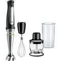 Produktbild: BRAUN MQ 7025X Multi Quick 7 Stabmixer Set Edelstahl/schwarz NEU!!! - Schwarz/Silber